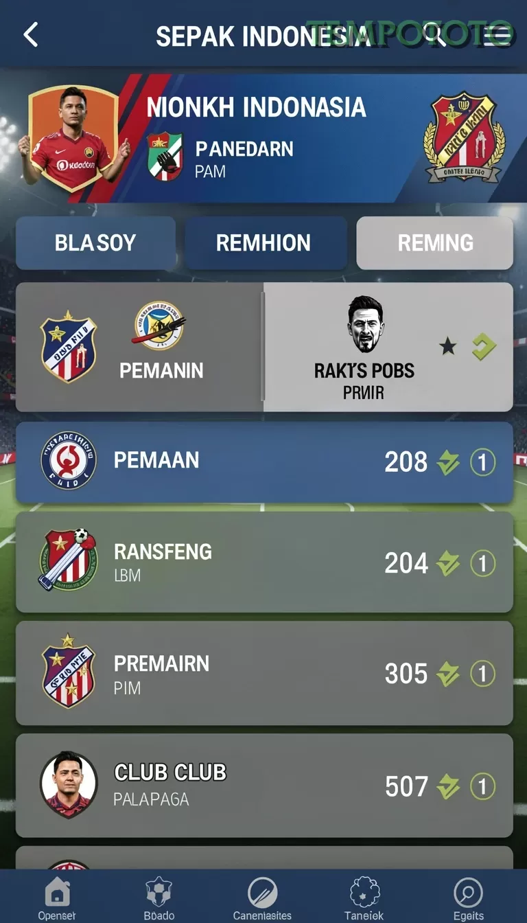 Cuplikan layar menu unduhan tempototo untuk perangkat Android